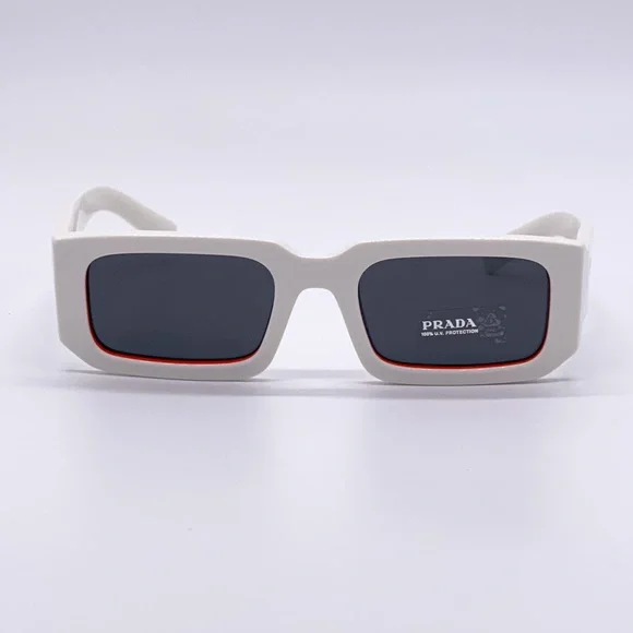 NEW PRADA PR06YS 17M5S0 WHITE ORANGE PRADA SUNGLASSES SPR 06Y 17M5S0 NEW PR06YS - Picture 2 of 12
